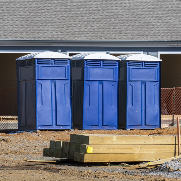 what is the expected delivery and pickup timeframe for the porta potties in Holmes